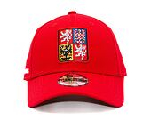 Dětská Kšiltovka New Era 9FORTY Kids National Team - Czech Republic Scarlet