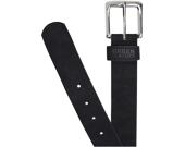 Pásek Urban Classics Suede Leather Imitation Belt - Black / Silver