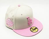 Kšiltovka New Era 59FIFTY MLB White Crown Los Angeles Dodgers Cooperstown Off White / Fondant Pink