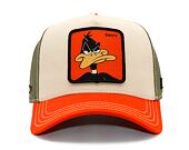 Kšiltovka Capslab - Trucker Looney Tunes - Daffy Duck - Cream / Olive / Orange