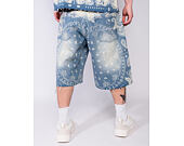 Džínové Kraťasy - Kani Paisley Jorts - Blue