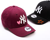 Dětská Kšiltovka New Era - MLB Heart Icon 9FORTY - NY Yankees - Burgundy