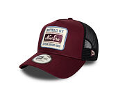 Kšiltovka New Era - Buffalo Patch 9FORTY Trucker - Burgundy / Muted Indigo