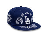 Kšiltovka New Era - MLB Paisley Bandana 59FIFTY - LA Dodgers - Dark Royal