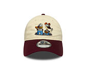 Kšiltovka New Era - Garfield & Odie 9TWENTY - Cream / Burgundy