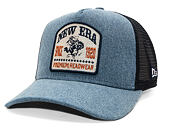 Kšiltovka New Era - Western Rodeo Denim Patch 9FORTY Trucker - Sky Blue / Navy