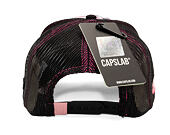 Kšiltovka Capslab - Smurfs Trucker - Leopard Icon - Black / Pink