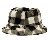 Klobouk Kangol - Faux Fur Bucket - Black Check