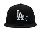 Kšiltovka New Era - MLB Team Heart 59FIFTY - LA Dodgers - Black / White