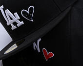 Kšiltovka New Era - MLB Team Heart 59FIFTY - LA Dodgers - Black / White