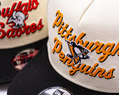 Kšiltovka New Era - NHL Chainstitch 9FIFTY A-Frame - Pittsburgh Penguins - Chrome White