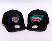 Kšiltovka Mitchell & Ness - NBA Tilted Pro Snapback - New York Knicks - Black