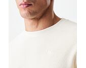 Triko New Era - Branded Longsleeve Waffle Tee - Cream
