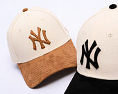 Dámská Kšiltovka New Era - MLB Faux Suede 9FORTY - NY Yankees - Cream / Camel