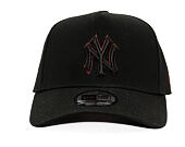 Kšiltovka New Era - MLB Team Outline 9FORTY A-Frame - NY Yankees - Black / Burgundy