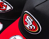 Kšiltovka New Era - NFL Charcoal Drop 9FORTY A-Frame - San Francisco 49Ers - Steel Clouds / Scarlet