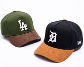 Kšiltovka New Era - MLB Suede Visor 9FORTY A-Frame - Detroit Tigers - Navy / Brown