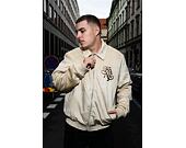 Bunda Karl Kani - Legacy Faux Suede Bowling Jacket - Beige