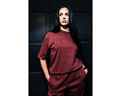 Triko New Era - Branded Washed Oversized Tee - Burgundy