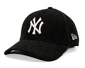 Kšiltovka New Era - MLB Melton Wool 9FORTY - NY Yankees - Black / White