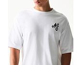 Triko New Era - Floral Graphic Oversized Tee - White