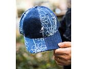 Kšiltovka Kangol - TRENDS PACK - Denim Mashup Baseball - Medium Blue Floral