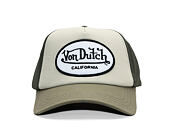 Kšiltovka Von Dutch - Trucker - Cali Patch Olive/White