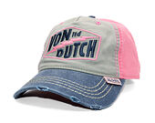 Kšiltovka Von Dutch - Trucker - Limited Olive/Pink/Distressed Denim
