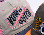Kšiltovka Von Dutch - Trucker - Limited Olive/Pink/Distressed Denim