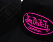 Kšiltovka Von Dutch - Trucker - Rubber Logo Black/Electric Pink