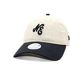 Dámská Kšiltovka New Era - Branded Linen 9TWENTY - Stone / Navy