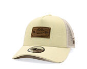 Kšiltovka New Era - Branded Denim Leather Patch 9FORTY A-Frame Trucker - Camel