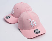 Dětská Kšiltovka New Era - MLB Linen 9FORTY M-CROWN - LA Dodgers - Pink Rouge / White