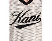 Triko Karl Kani - Cursive Varsity Crochet Boxy T-Shirt - White
