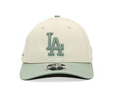 Kšiltovka New Era - MLB Side Script 9FORTY M-CROWN - LA Dodgers - Cream / Pastel Green