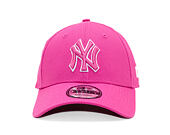 Kšiltovka New Era - MLB Team Outline 9FORTY - NY Yankees - Fuchsia / White