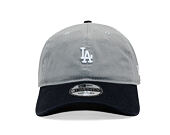 Kšiltovka New Era - MLB Mini Logo Washed Contrast 9TWENTY - LA Dodgers - Grey / Navy