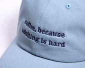 Kšiltovka 8by8 - Dadcap - "coffee, because adulting is hard" - Light Blue/Purple