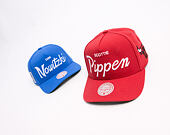 Kšiltovka Mitchell & Ness - Player Script Hwc - NBA - Chicago Bulls - Scottie Pippen - Red