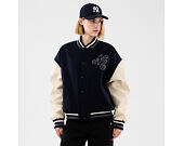 Bunda New Era - Branded Oversized Varsity Jacket - Navy