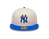 Kšiltovka New Era - MLB Essential 59FIFTY - NY Yankees - Cream / Blue