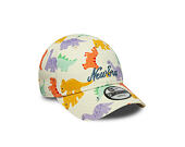 Dětská Kšiltovka New Era - Branded All-Over Dino Print 9FORTY - Cream