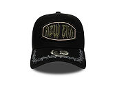 Kšiltovka New Era - Branded Distressed Patch 9FORTY A-Frame Trucker - Black