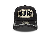 Kšiltovka New Era - Branded Distressed Patch 9FORTY A-Frame Trucker - Steel