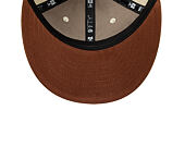 Kšiltovka New Era - Branded Suede Pre-Curved 9FIFTY - Cream / Deep Auburn