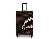 Kufr Sprayground - Sharks In Paris Wtf Bubble Brown Check Full-Size Luggage