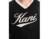 Triko Karl Kani - Cursive Varsity Crochet Boxy T-Shirt - Black