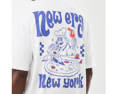 Triko New Era - Branded PIzza Time Graphic Oversized Tee - White
