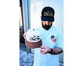 Kšiltovka New Era - Branded Suede Pre-Curved 9FIFTY - Cream / Deep Auburn