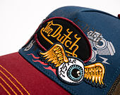 Kšiltovka Von Dutch - Trucker - Patch & Print - Red / Navy
